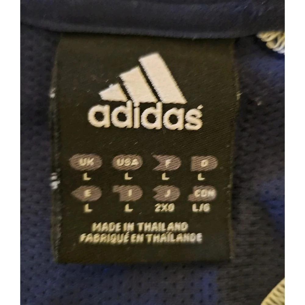Denver Nuggets Adidas Warm Up Shirt Men’s Large Blue NBA Long Sleeve ClimaCool - Picture 11 of 16
